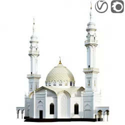 The White Mosque 3D model