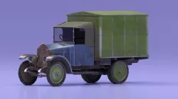 Truck AMO f15 Covered  Low-poly 3D model