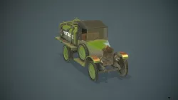 Truck AMO f15 Tank Low-poly 3D model