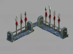 Undersea-Dragon Palace Hall-Weapon Stand 32 3D model