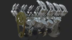 V8 Engine 3D model