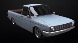 Vanet Peykan - Rusty Classic Car  Low-poly 3D model