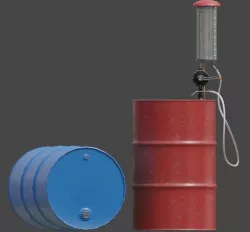 Vintage gasoline pump is a manual style 3D model
