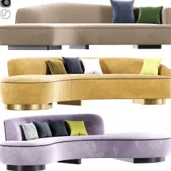 Vladimir Kagan Curve Sofa Collection 3D model