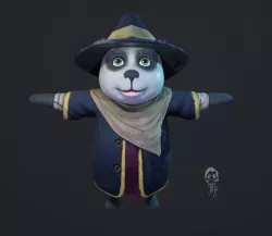 Wizard Panda 3D model