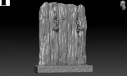 Wood Torture Wall 3D model