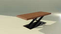 Wooden Designer Table Low-poly 3D model