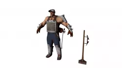 working man 3D model