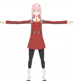  Zero Two - DARLING in the FRANXX Low-poly 3D model