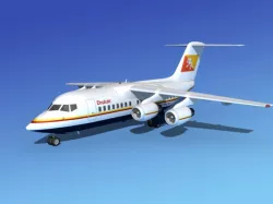 BAe 146-100 Royal Bhutan Drukair 3D model