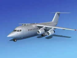 BAe 146-200 Bare Metal 3D model