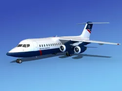 BAe 146-300 British Airways 3D model