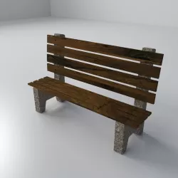 Beach Bench 3D model