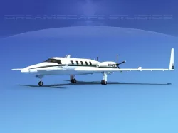 Beechcraft Starship 2000 T03 3D model