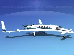 Beechcraft Starship 2000 T05 3D model