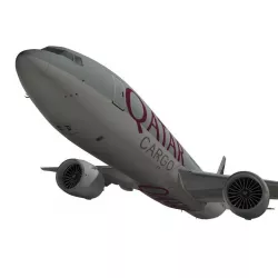 Boeing 777-200F Qatar Airways Cargo 3D model