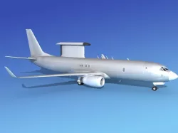 Boeing E-8 Posiedon AEWS Bare Metal 3D model