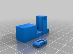Building and car