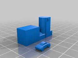 Building and car