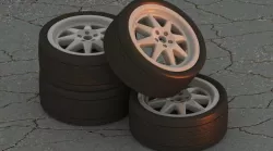 Car tyre 17 Rim 3D model