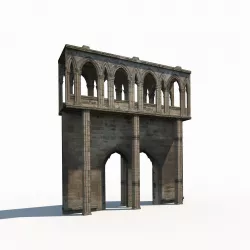 Castle Ruin 2 Low poly 3d Model Low-poly  3D model