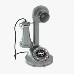 Crosley Old Candlestick Phone 3D model
