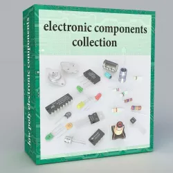 electronic components Low-poly  3D model