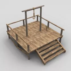 gallows Low-poly  3D model