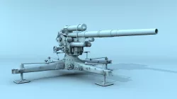  German FLAK 88 mm 3D model
