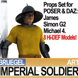 Imperial Soldier Props Bruegel Poser Daz 3D model
