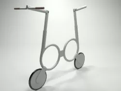 Impossible Folding electric bike Low-poly  3D model