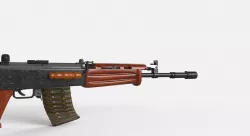 INSAS 1B1 Assault Rifle 3D model