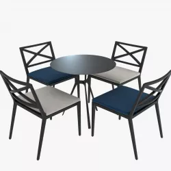 Janus Modern Table and Chairs 3D model