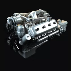 Kraz Engine With Gearbox 3D model
