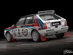 Lancia Delta Martini and Environment 3D model