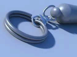 LED Keychain Light 3D model