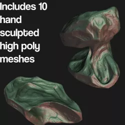Low poly rock game assets Low-poly  3D model