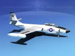 McDonnell F2H2 Banshee V09 3D model