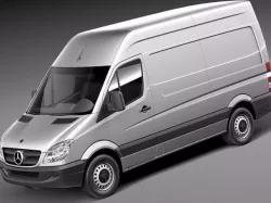 mercedes sprinter ii van short high 3D model