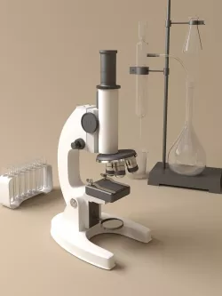 Microscope 3D model