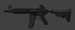 MK18 Assault Rifle  LOW POLY  Low-poly  3D model
