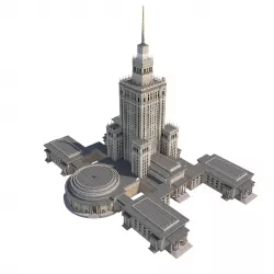 Monumental Skyscraper Low-poly  3D model