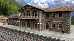 Railway station 3D model