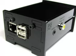 Raspberry Pi Enclosure with extra hole for momentary power (P6 header) push button