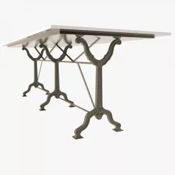 Restoration Hardware  Factory Zinc  Cast Iron Dining Tables 3D model