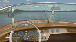 Riva Aquarama. Behind the wheel.