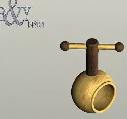  ROUNDED WOODEN NUT CRACKER