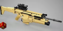 SCAR-H assault rifle 3D model
