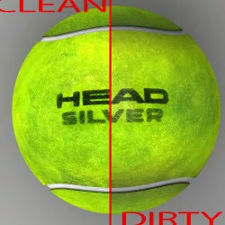 Tennis ball Head Silver Low-poly  3D model