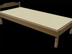 Wooden Bed 3D model